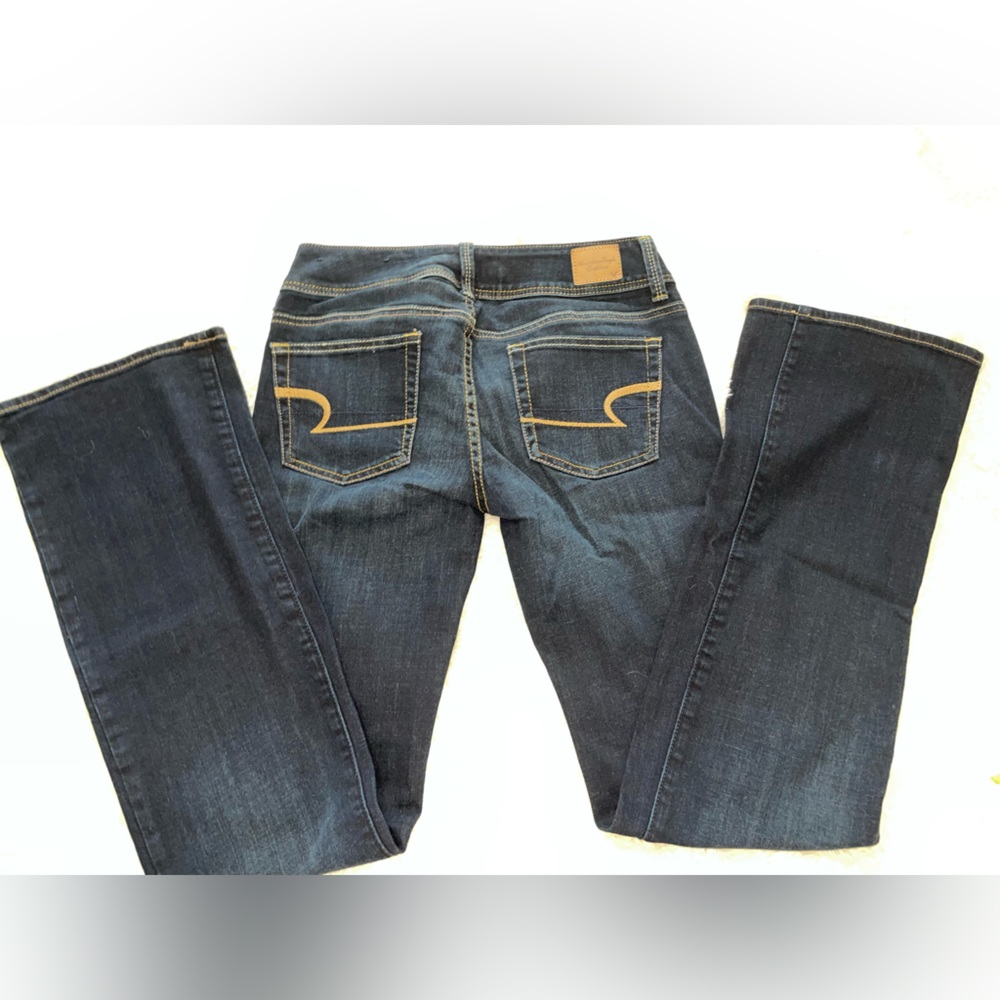 American Eagle Slim Boot Jeans women size 4 dark blue